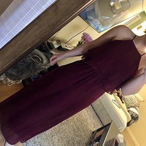 Floor Length Maroon Dress